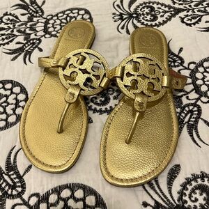 Gold Tory Burch sandals